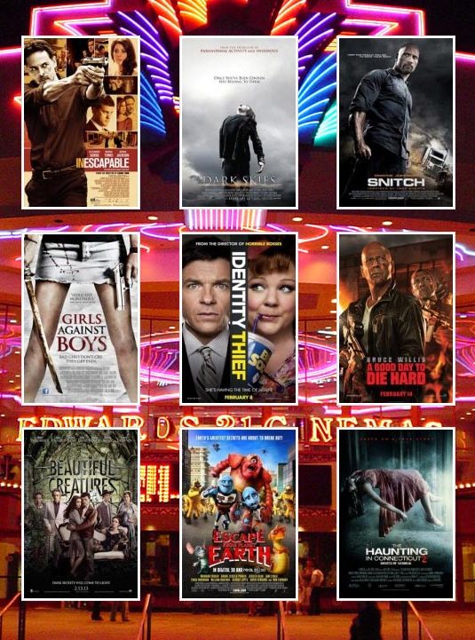 FEBRUARY 2013 Movie Releases!