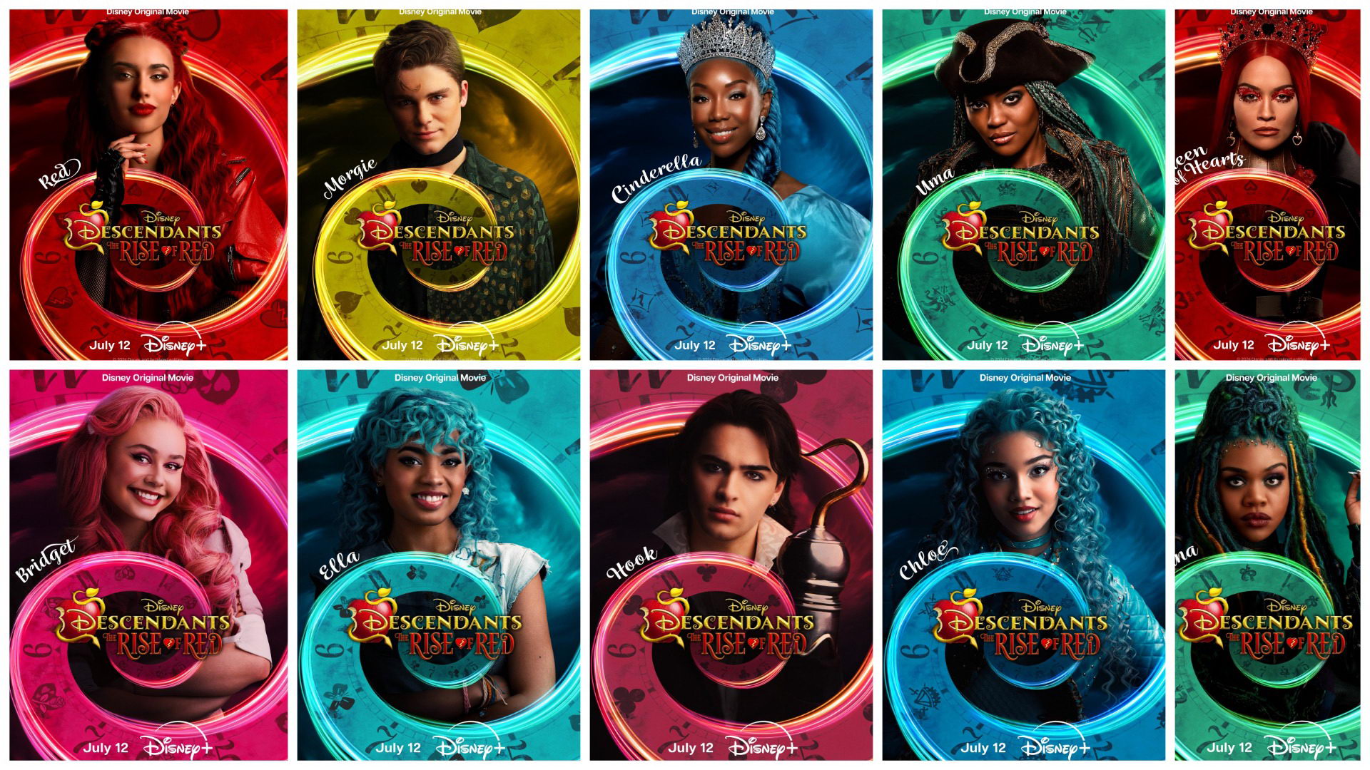 10 New 'Descendants The Rise of Red' Character Posters FilmoFilia